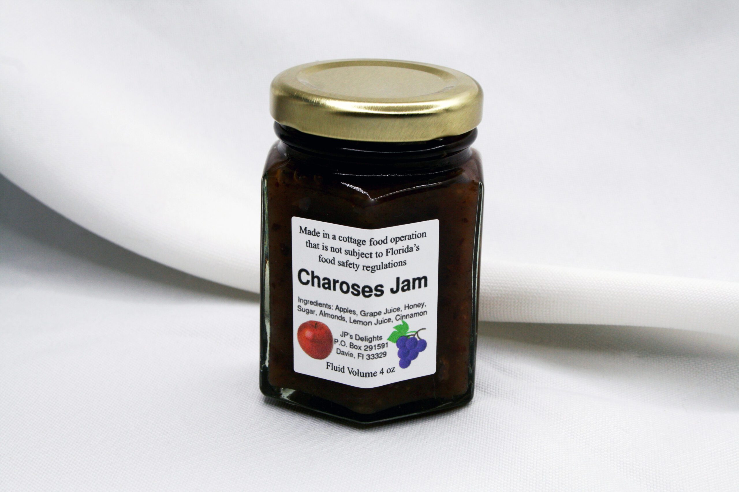 4 oz jar of Charoses Jam