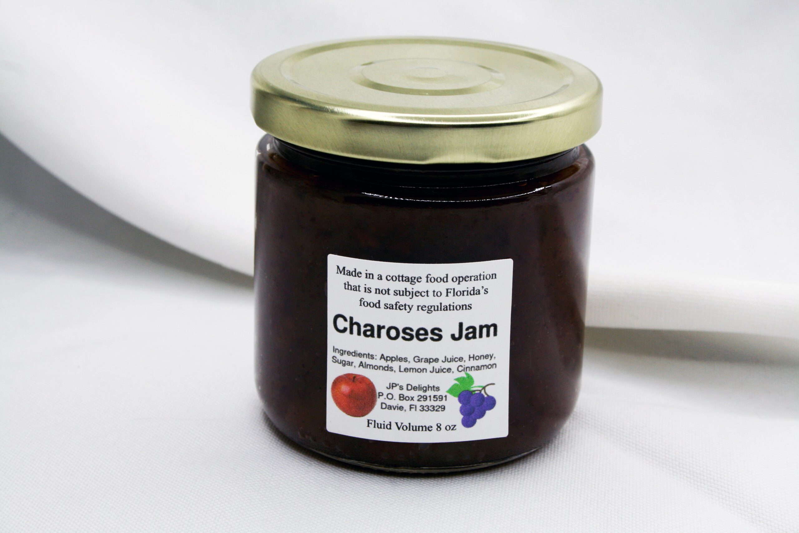 8 oz jar of Charoses Jam