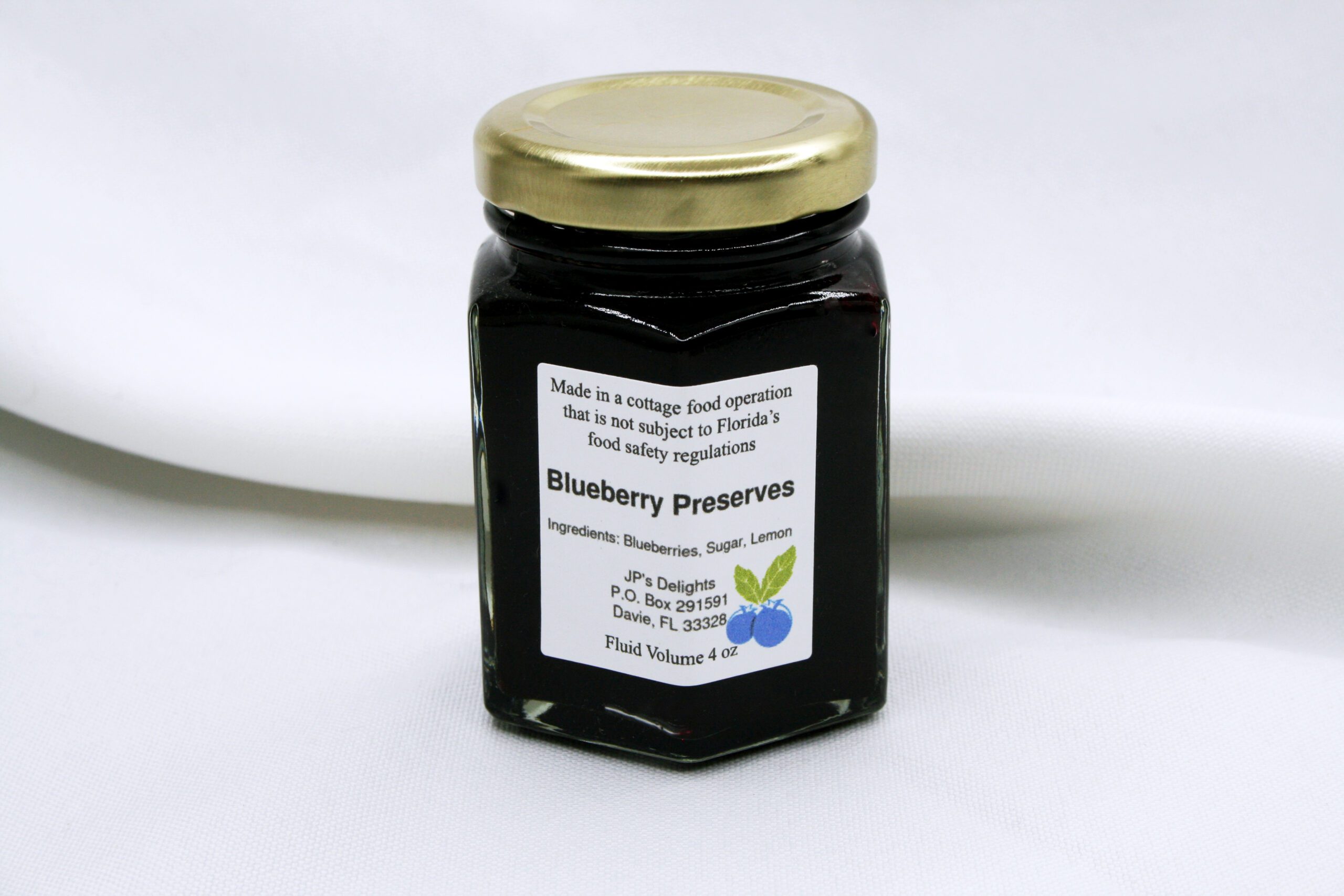 4 oz jar of Blueberry Preserves