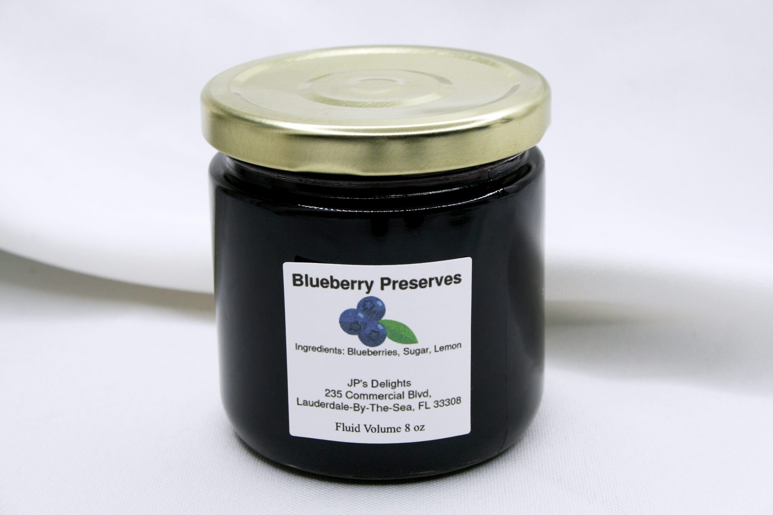 8 oz jar of Blueberry Preserves